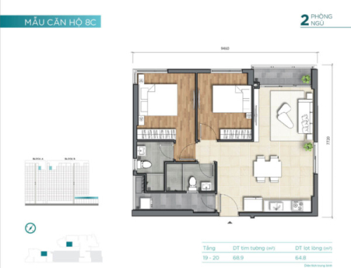 mua bán căn hộ d'lusso penthouse 2pn