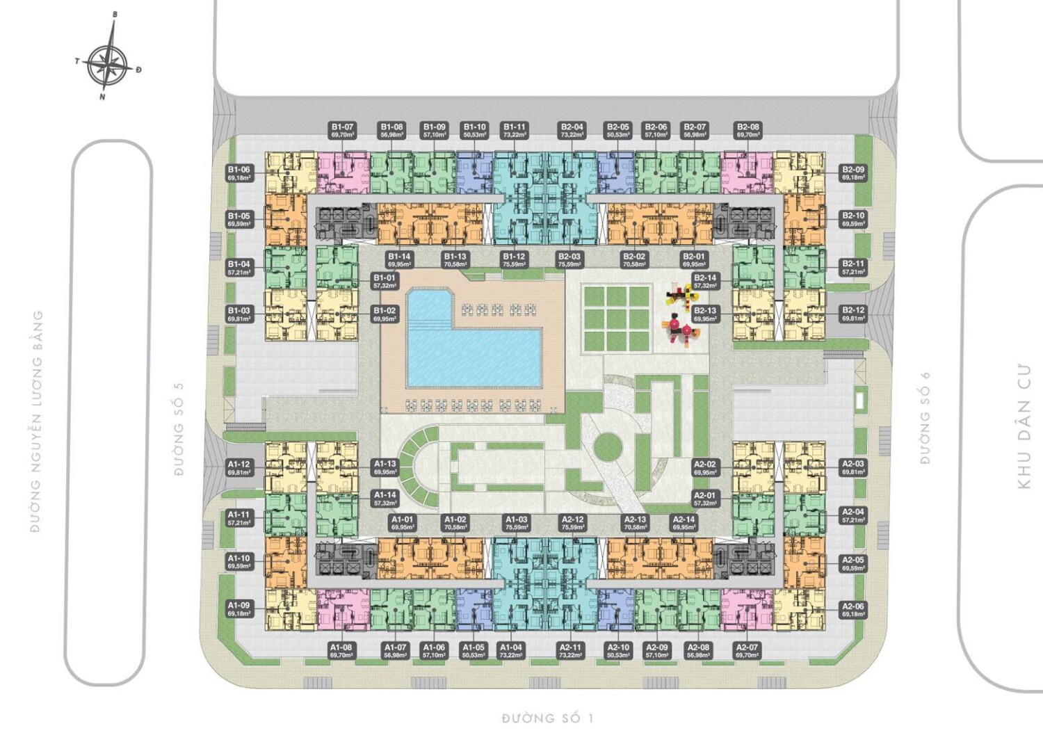 Mặt bằng căn hộ Q7 Boulevard Quận 7