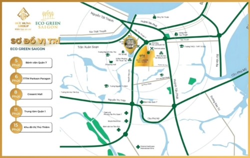Vị trí ECO GREEN SAIGON Quận 7 nằm ở đâu? Cập nhật dự án mới nhất 2025