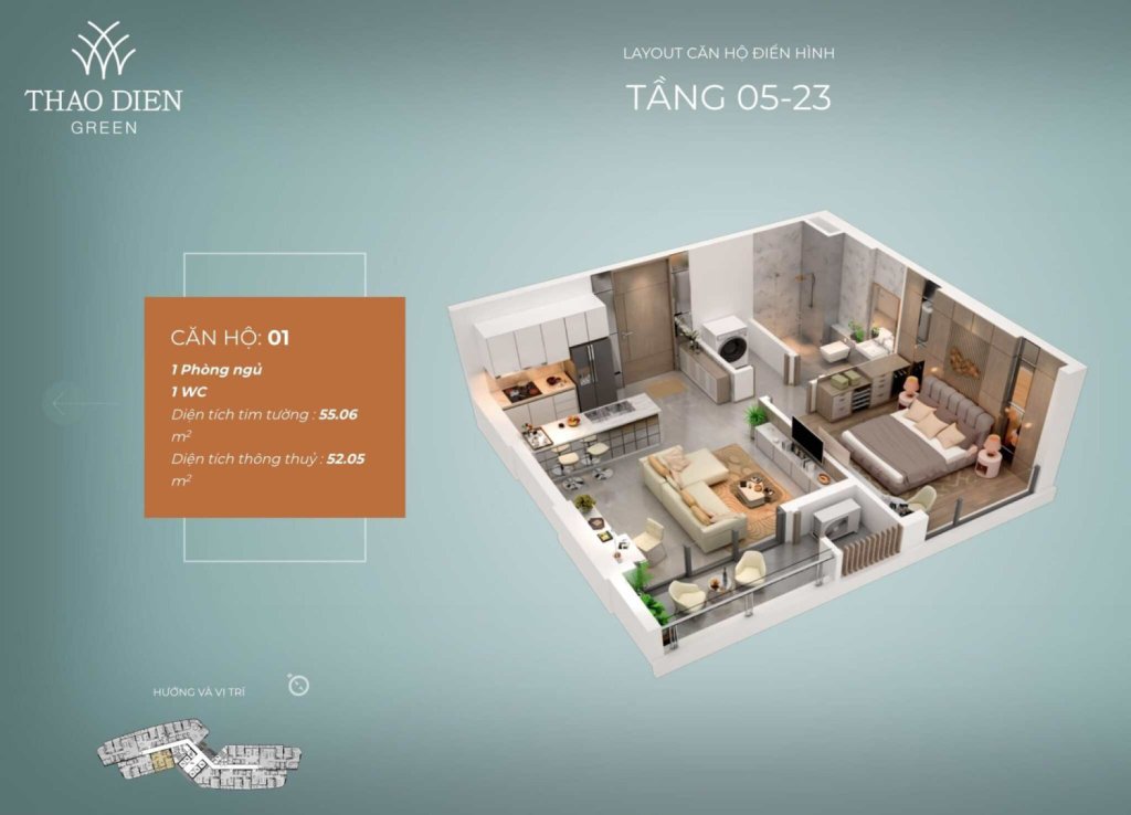 Mặt bằng Thảo Điền Green