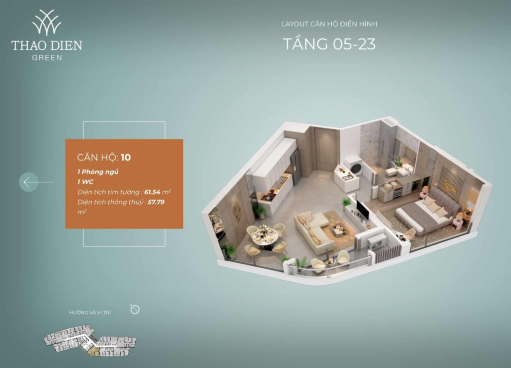 Mặt bằng Thảo Điền Green