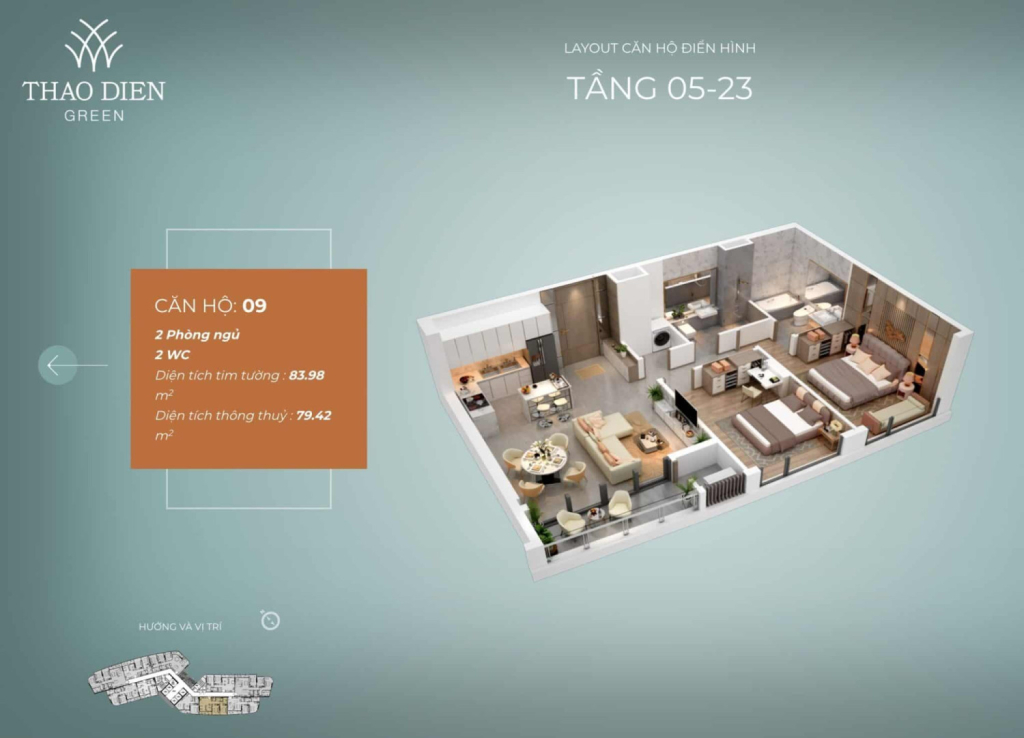 Mặt bằng Thảo Điền Green