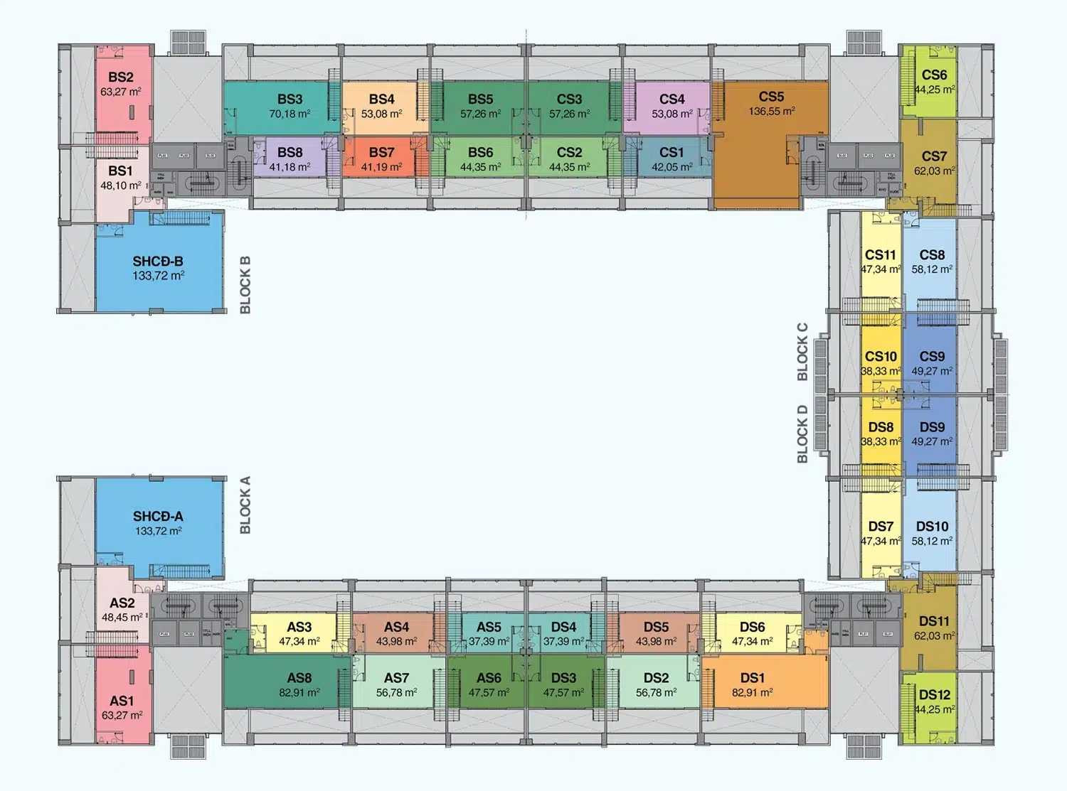 mặt bằng florita quận 7 tầng 2