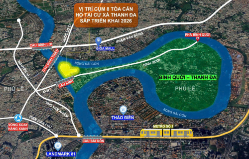 Vị trí dự án Masteri Thanh Đa Peninsula